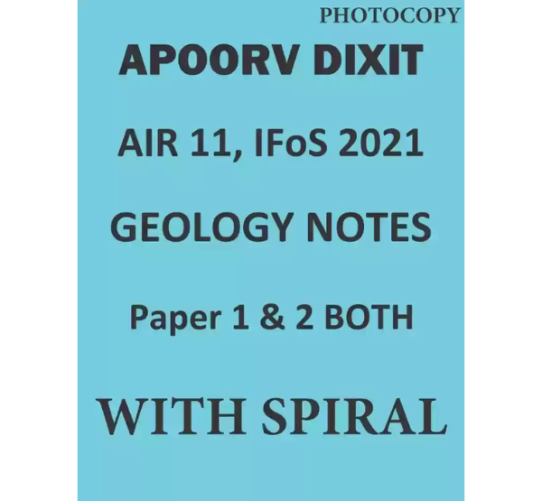 Manufacturer, Exporter, Importer, Supplier, Wholesaler, Retailer, Trader of APOORV DIXIT AIR 11, IFoS 2021 GEOLOGY NOTES Paper 2 Section A in New Delhi, Delhi, India.