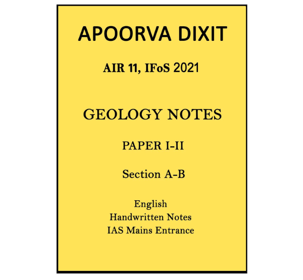 Manufacturer, Exporter, Importer, Supplier, Wholesaler, Retailer, Trader of APOORV DIXIT AIR 11, IFoS 2021 GEOLOGY NOTES Paper 2 Section B in New Delhi, Delhi, India.