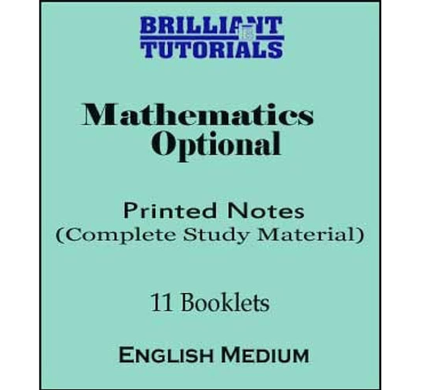 Manufacturer, Exporter, Importer, Supplier, Wholesaler, Retailer, Trader of Brilliant Tutorials Mathematics Optional Complete Study Material Printed Notes English Medium in New Delhi, Delhi, India.