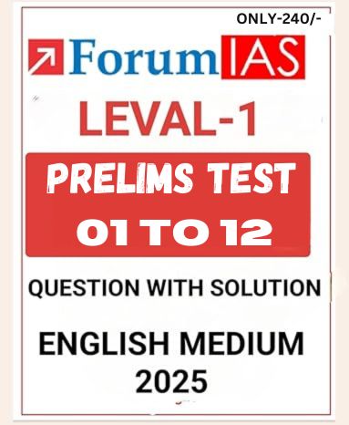 Manufacturer, Exporter, Importer, Supplier, Wholesaler, Retailer, Trader of ForumIAS General Studies Prelims Test 01 To 12 Set  (LEVEL - 1) English Medium (Black & White) 2025 in New Delhi, Delhi, India.