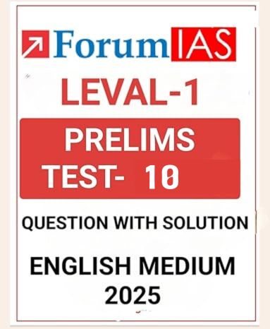 Manufacturer, Exporter, Importer, Supplier, Wholesaler, Retailer, Trader of ForumIAS General Studies Prelims Test Series Test-10{L1:Test-10} Human ,Economic and Physical Geograpgy Questions with Solutions English Medium (Black & White) 2025 in New Delhi, Delhi, India.