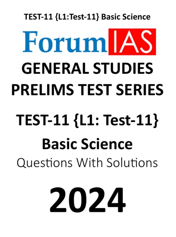 Manufacturer, Exporter, Importer, Supplier, Wholesaler, Retailer, Trader of ForumIAS General Studies Prelims Test Series Test-11{L1:Test-11} Basic Science Questions with Solutions  English Medium (Black & White) in New Delhi, Delhi, India.