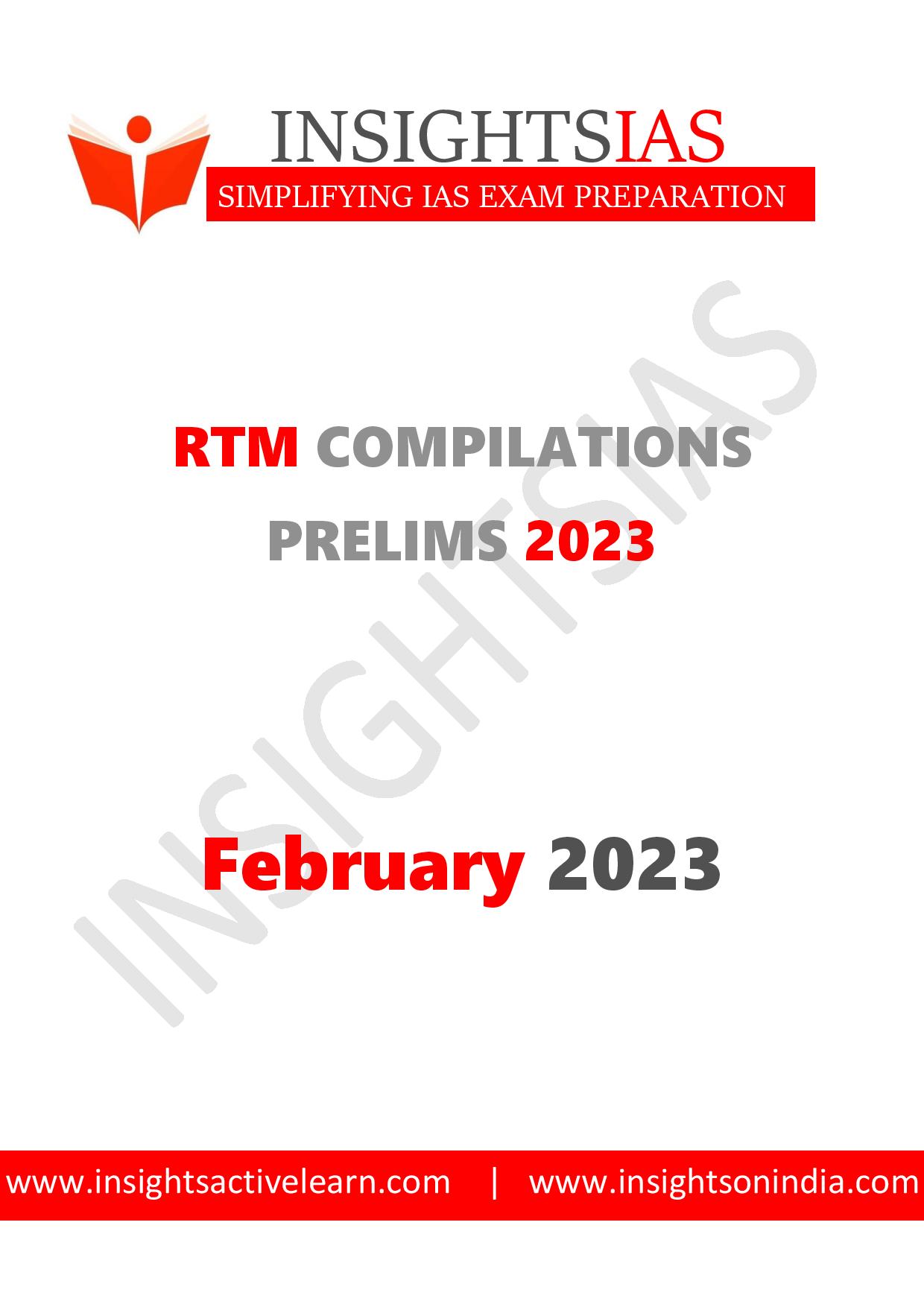 Manufacturer, Exporter, Importer, Supplier, Wholesaler, Retailer, Trader of Insight'IAS RTM COMPILATIONS PRELIMS February 2023 English Medium (Black & White) in New Delhi, Delhi, India.