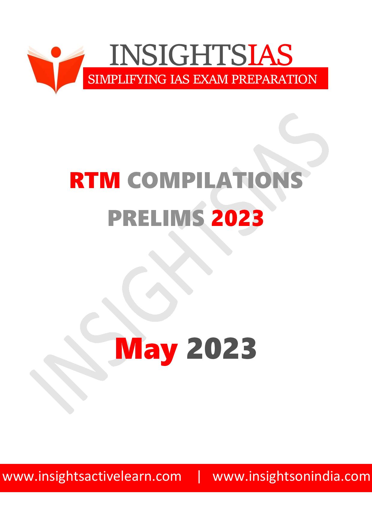 Manufacturer, Exporter, Importer, Supplier, Wholesaler, Retailer, Trader of Insight'IAS RTM COMPILATIONS PRELIMS May 2023 English Medium (Black & White) in New Delhi, Delhi, India.