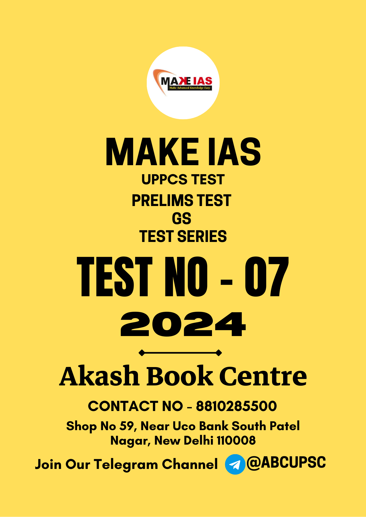 Manufacturer, Exporter, Importer, Supplier, Wholesaler, Retailer, Trader of MAKE IAS UPPCS Prelims Test PT GS [ BILINGUAL ] Test - 07 | 2024 | B&W in New Delhi, Delhi, India.