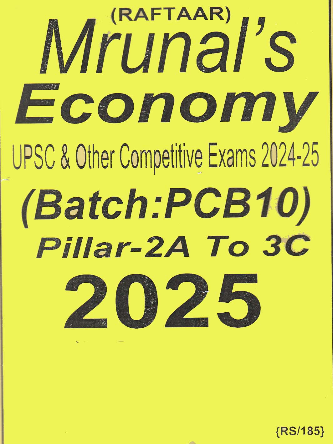 Manufacturer, Exporter, Importer, Supplier, Wholesaler, Retailer, Trader of MRUNAL ECONOMY 2024 PCB 10 (PILLAR-2 & 3) 2024 FINAL ENGLISH {BLACK AND WHITE} in New Delhi, Delhi, India.