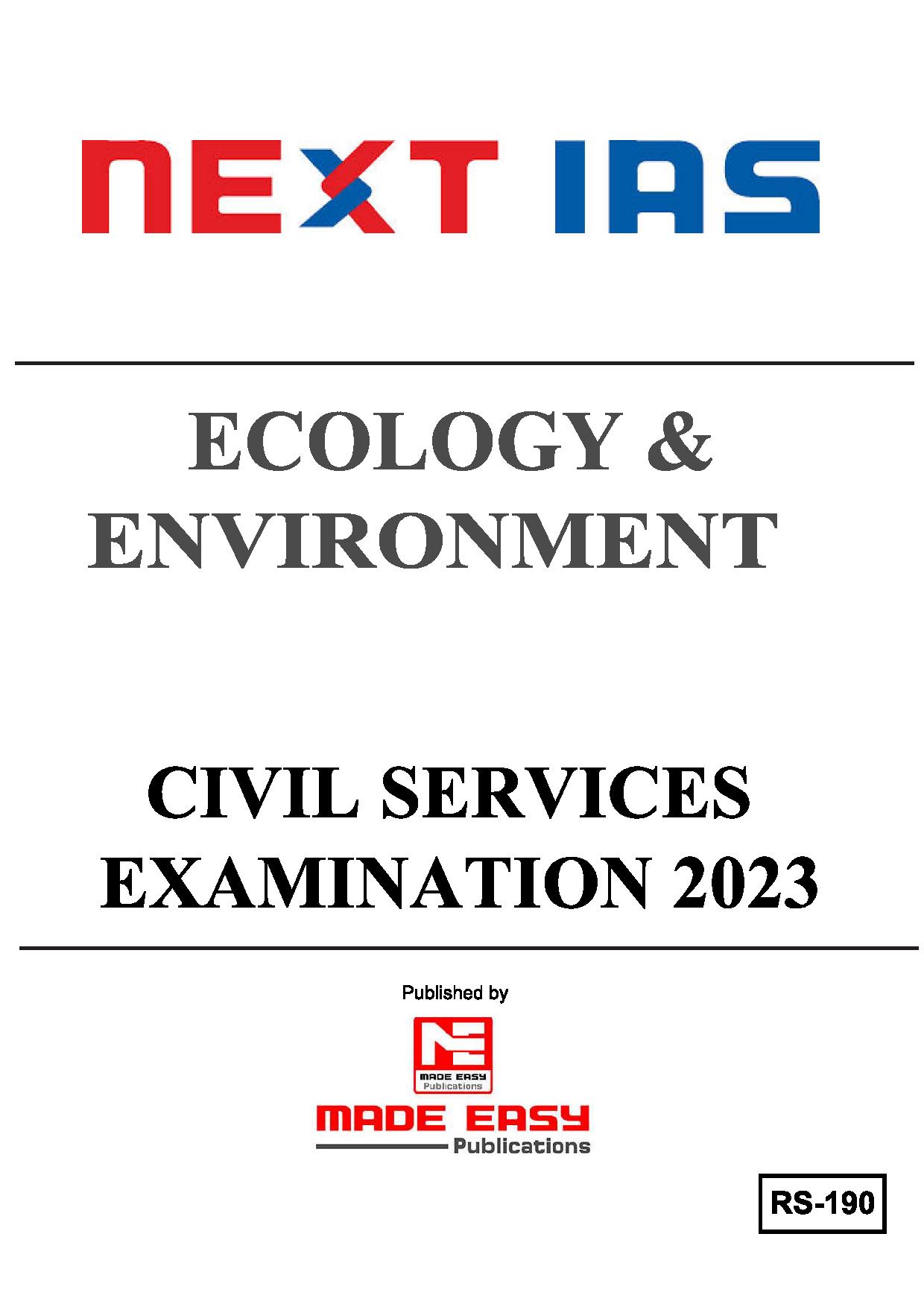 Manufacturer, Exporter, Importer, Supplier, Wholesaler, Retailer, Trader of Next IAS Ecology & Environment Civil Services Examination 2023 English Medium (BLACK & WHITE) in New Delhi, Delhi, India.