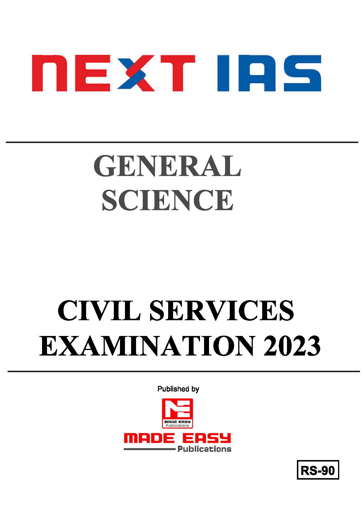 Manufacturer, Exporter, Importer, Supplier, Wholesaler, Retailer, Trader of Next IAS General Science Civil Services Examination 2023 English Medium (BLACK & WHITE) in New Delhi, Delhi, India.