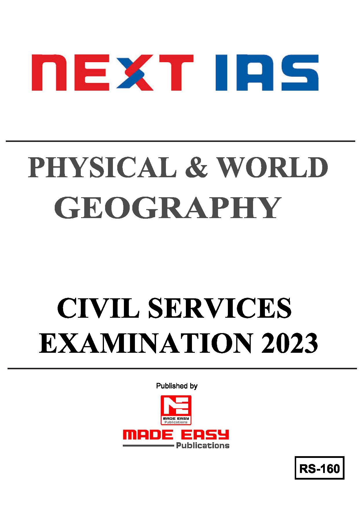 Manufacturer, Exporter, Importer, Supplier, Wholesaler, Retailer, Trader of Next IAS Physical & World Geography Civil Services Examination 2023 English Medium (BLACK & WHITE) in New Delhi, Delhi, India.