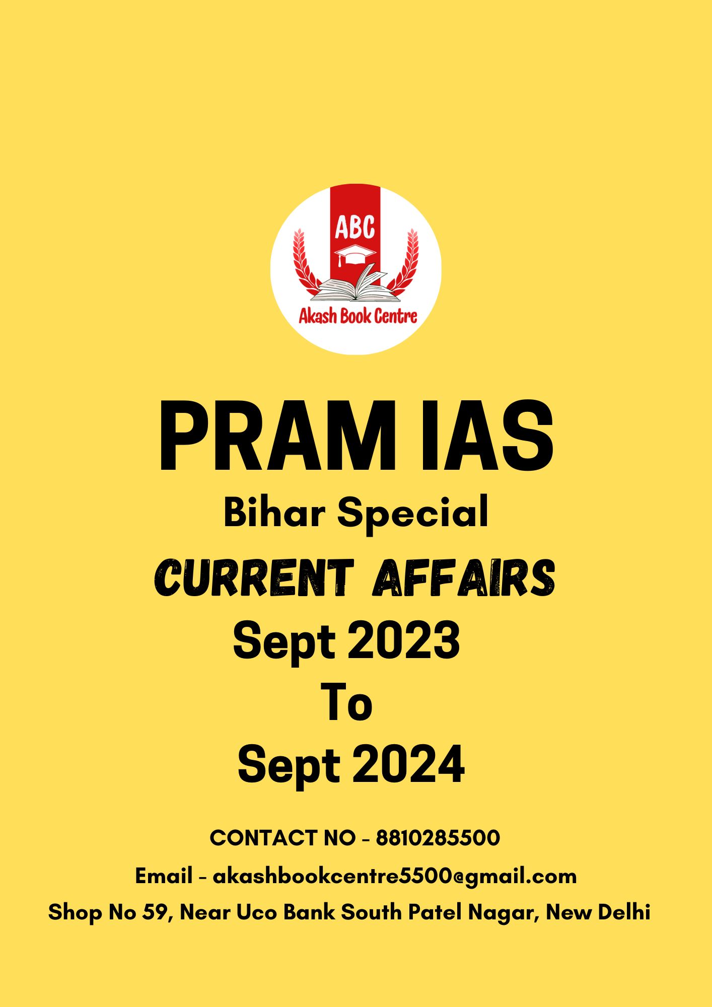 Manufacturer, Exporter, Importer, Supplier, Wholesaler, Retailer, Trader of PRAM IAS Bihar Special Current Affairs Sept 2023 To Sept 2024 | Black And White in New Delhi, Delhi, India.