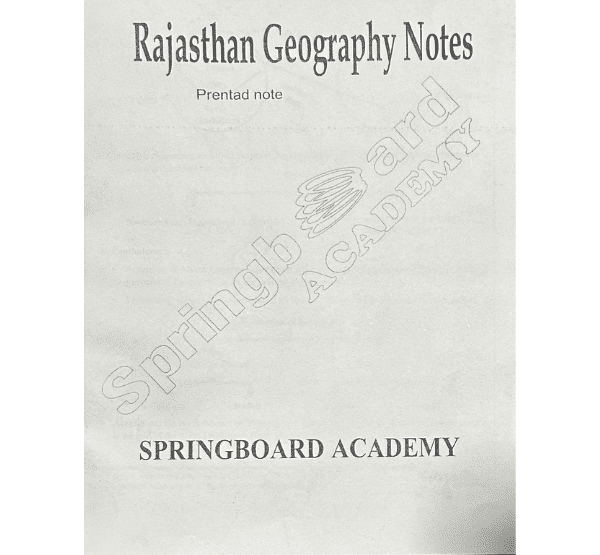 Manufacturer, Exporter, Importer, Supplier, Wholesaler, Retailer, Trader of RAJASTHAN GEOGRAPHY NOTES ENGLISH MEDIUM (BLACK & WHITE) in New Delhi, Delhi, India.