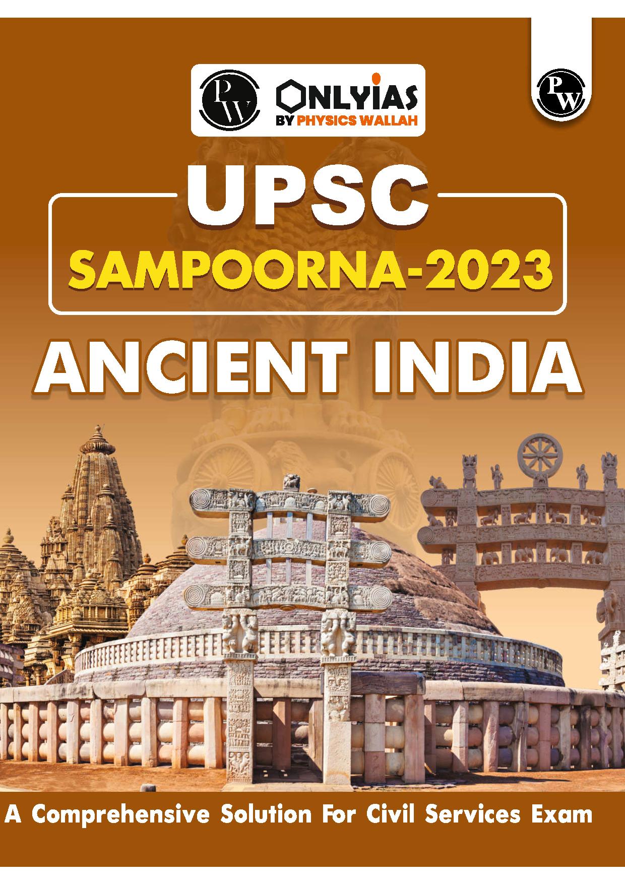 Manufacturer, Exporter, Importer, Supplier, Wholesaler, Retailer, Trader of UPSC SAMPOORNA - 2023 ANCIENT INDIA 2023 (A Comprehensive solution for civil services exam) English Medium (BLACK & WHITE) in New Delhi, Delhi, India.