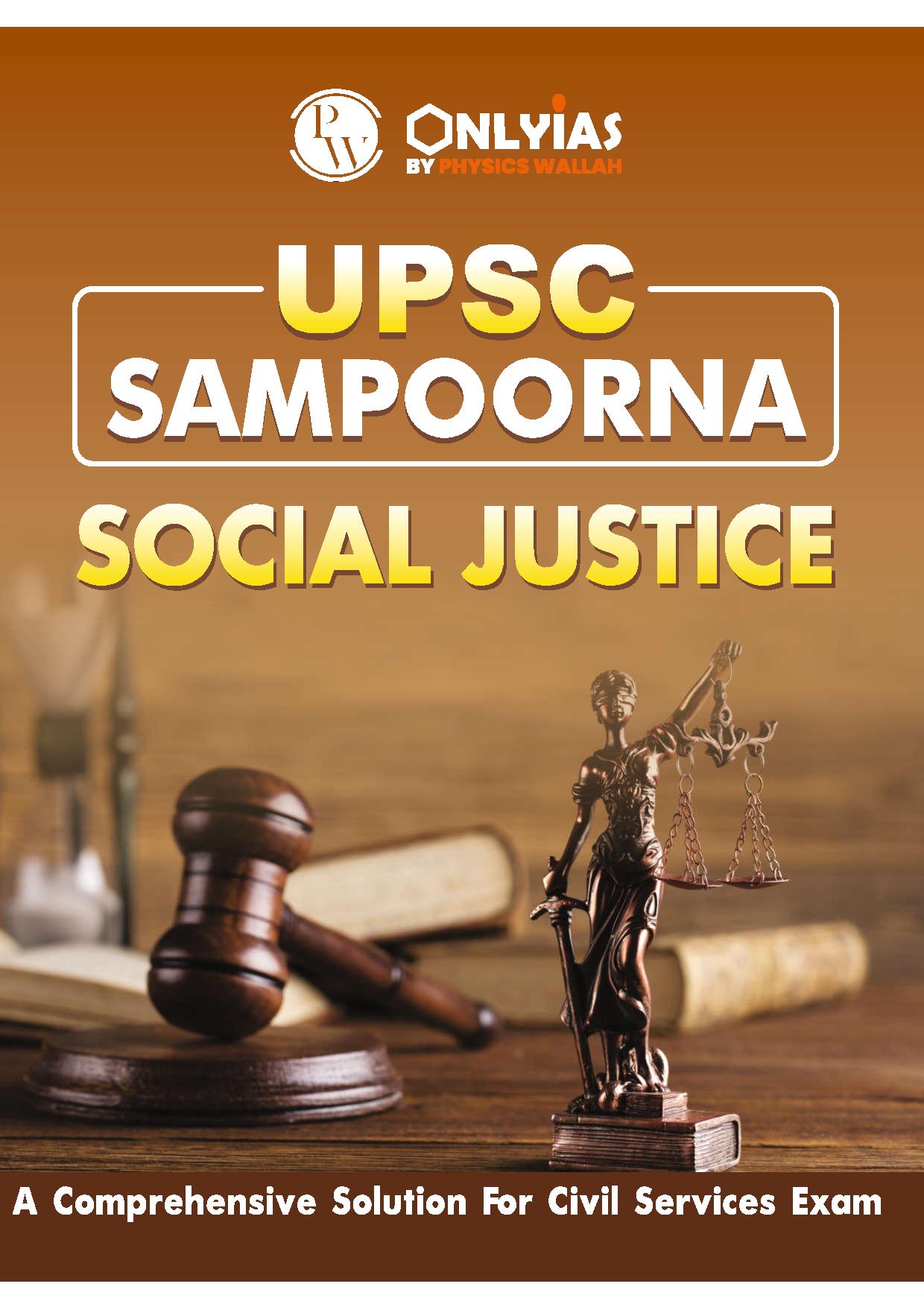 Manufacturer, Exporter, Importer, Supplier, Wholesaler, Retailer, Trader of UPSC SAMPOORNA SOCIAL JUSTICE 2023 (A Comprehensive solution for civil services exam) English Medium (BLACK & WHITE) in New Delhi, Delhi, India.