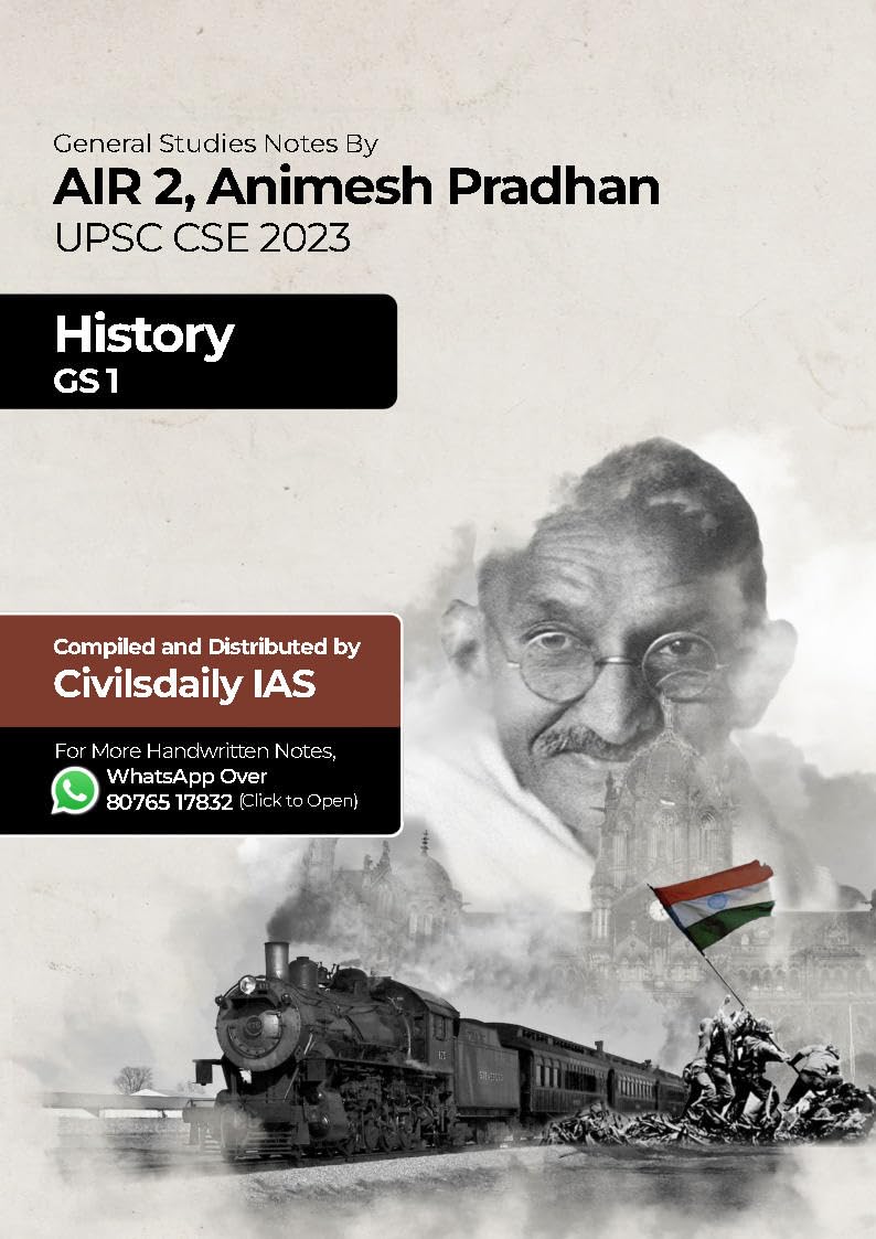 Manufacturer, Exporter, Importer, Supplier, Wholesaler, Retailer, Trader of Upsc Topper Animesh Pradhan Air-2 Upsc Cse-2023 Gs 1 Notes ( History ) Handwritten Notes English medium in New Delhi, Delhi, India.