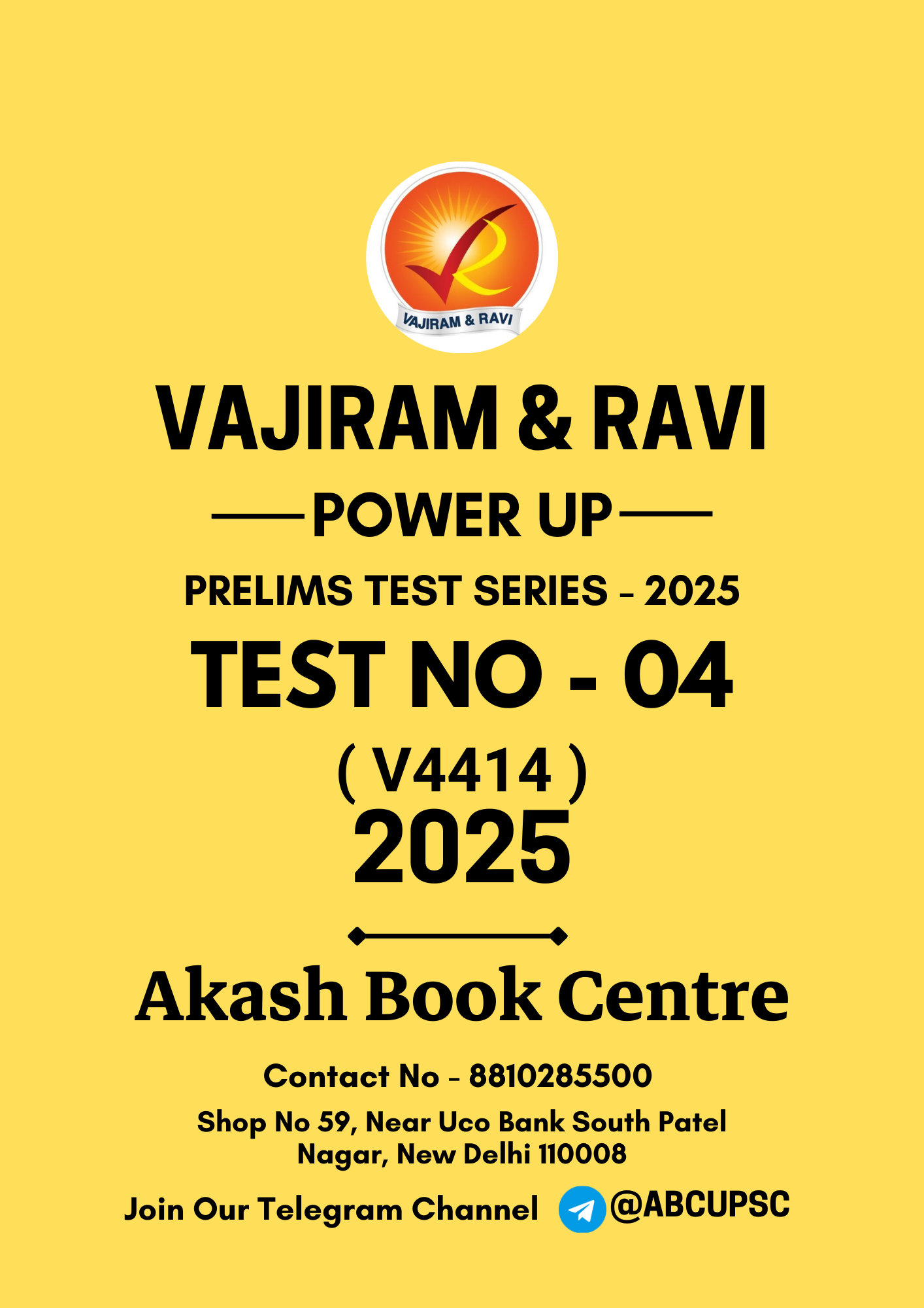 Manufacturer, Exporter, Importer, Supplier, Wholesaler, Retailer, Trader of Vajiram & Ravi Power UP Prelims English GS Test ( PT ) TEST NO - 4 | ( V4414 ) 2025 B&W in New Delhi, Delhi, India.