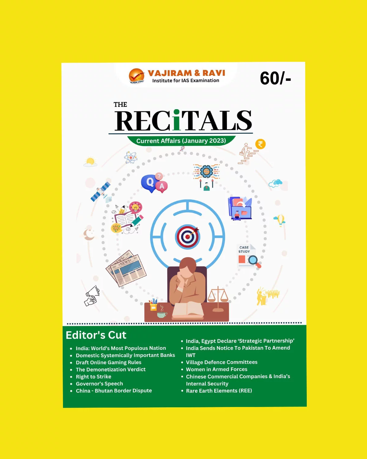 Manufacturer, Exporter, Importer, Supplier, Wholesaler, Retailer, Trader of Vajiram & Ravi The Recitals Current Affairs January 2023 English Medium (Black & White) in New Delhi, Delhi, India.