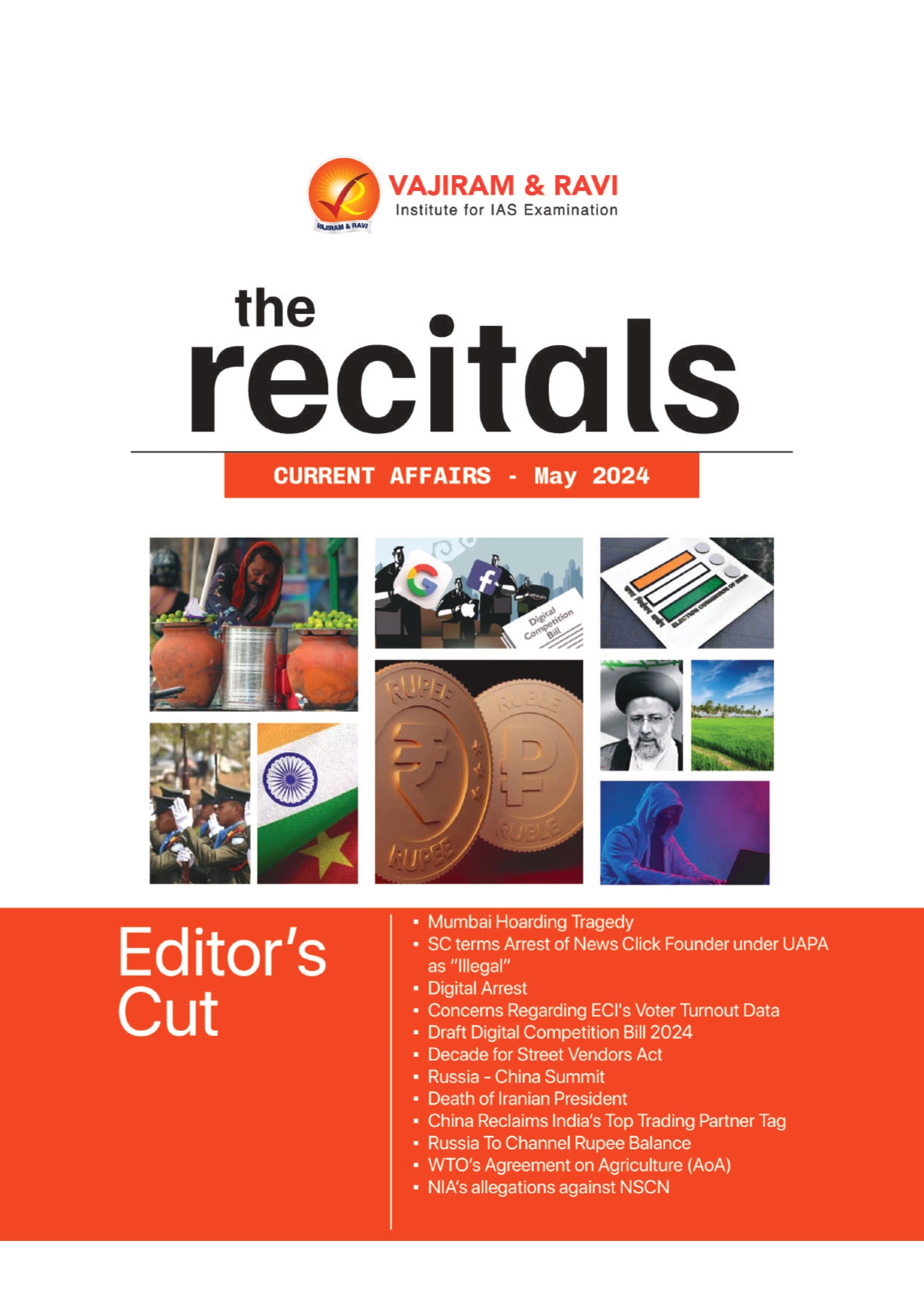 Manufacturer, Exporter, Importer, Supplier, Wholesaler, Retailer, Trader of Vajiram & Ravi The Recitals Current Affairs May 2024 English Medium (Black & White) in New Delhi, Delhi, India.