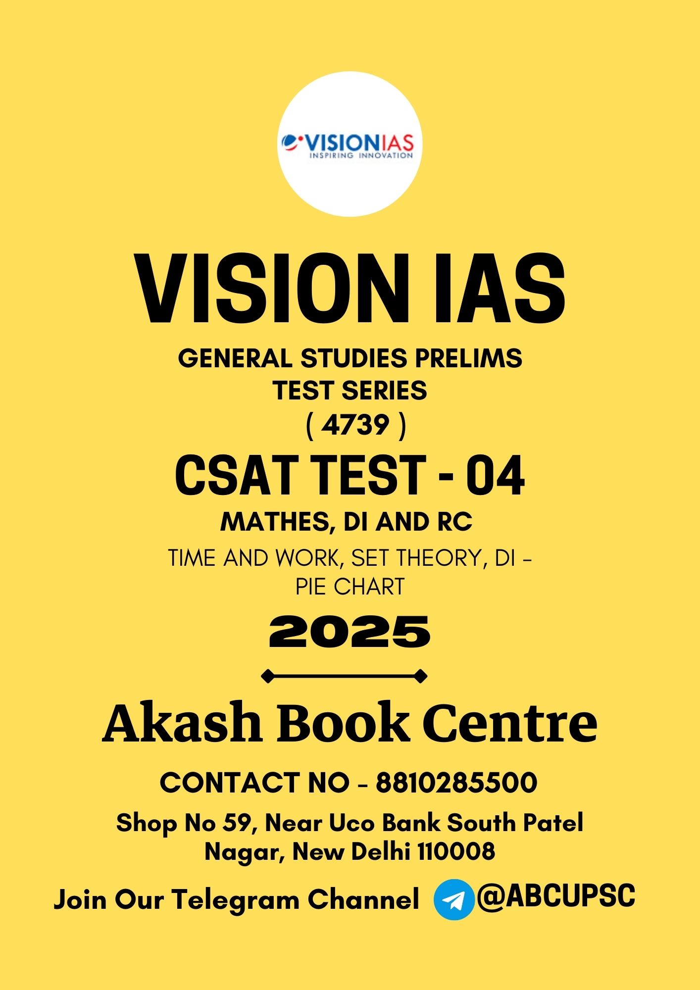 Manufacturer, Exporter, Importer, Supplier, Wholesaler, Retailer, Trader of VISIONIAS CSAT TEST-4 2025 ( 4739 ) English Medium | B&W in New Delhi, Delhi, India.