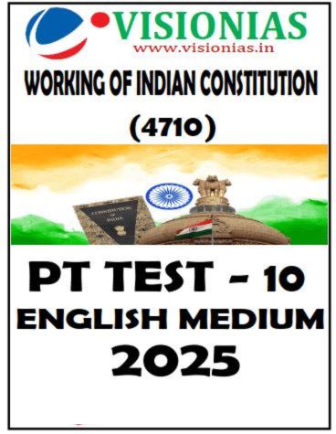 Manufacturer, Exporter, Importer, Supplier, Wholesaler, Retailer, Trader of VISIONIAS TEST-10 GENERAL STUDIES PRELIMS TEST- 2025 - Test CODE - 4710 Working Of Indian Constitution and System Of the government English Medium (Black & White) in New Delhi, Delhi, India.