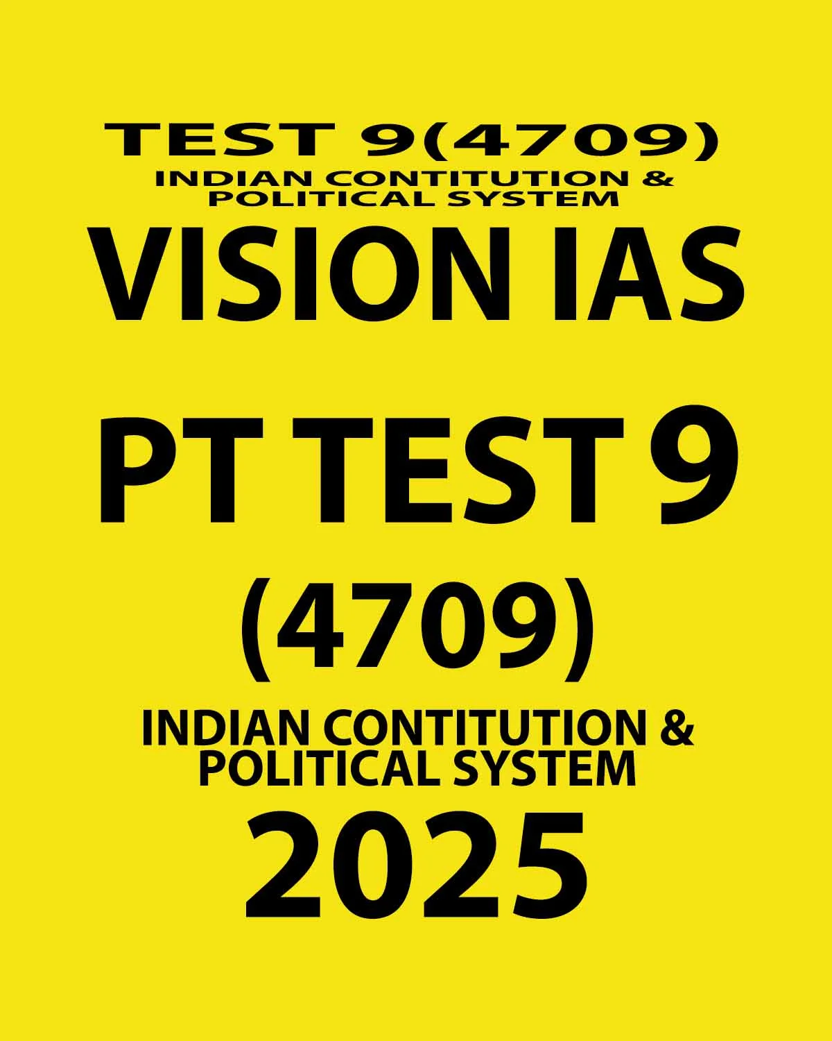 Manufacturer, Exporter, Importer, Supplier, Wholesaler, Retailer, Trader of VISIONIAS TEST-9 GENERAL STUDIES PRELIMS TEST- 2025- Test - 4709 Indian Constitution & Political System English Medium (Black & White) in New Delhi, Delhi, India.