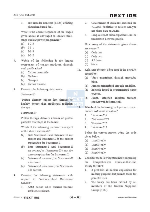 NEXT IAS UPSC Prelims Test Series Test - 11 (SCIENCE & TECHNOLOGY-1) English 2025 | B&W - Image 3