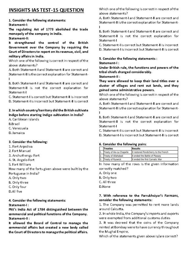 INSIGHTS IAS UPSC Prelims Mini Test Series  Test - 15 English 2025 | B&W - Image 3