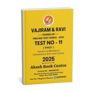 VAJIRAM & RAVI POWER UP PRELIMS TEST - 11 ( V4421 ) ( HISTORY ) English 2025 / B&aW