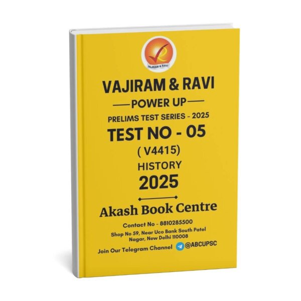 VAJIRAM & RAVI POWER UP PRELIMS TEST - 05 ( V4415 ) ( HISTORY ) English 2025 / B&W