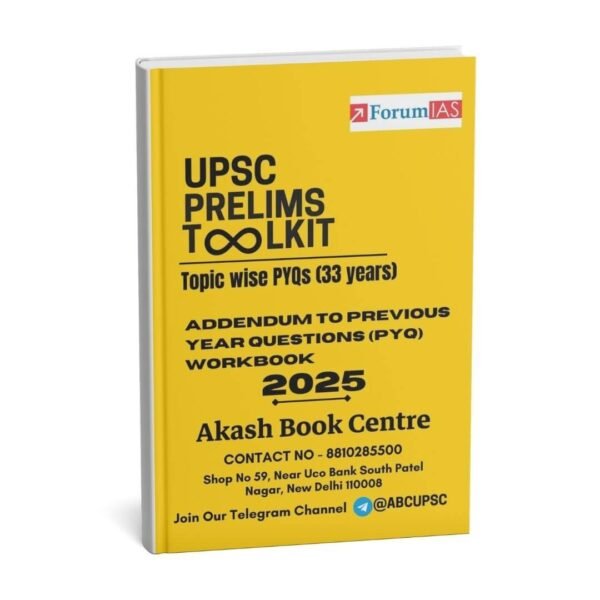 Forum IAS UPSC Prelims Toolkit PYQ Addemdum to Previous Year Questions l 2024 English | B&W
