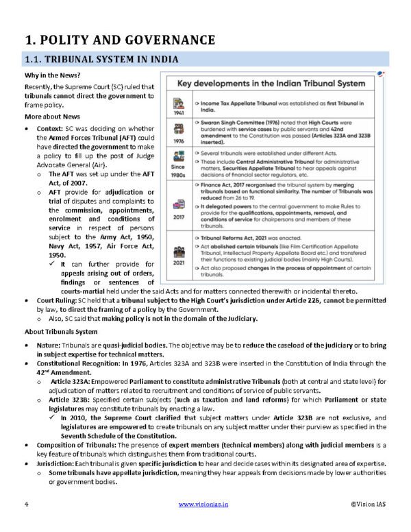 Vision IAS  Monthly Current Affairs January English 2024 | B&W - Image 2