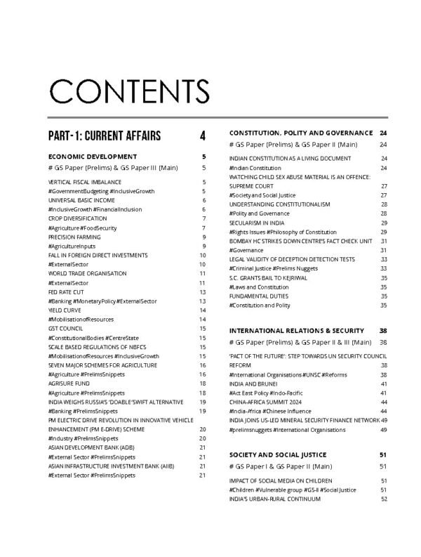Rau'S IAS Monthly Current Affairs October English 2024 | B&W - Image 2