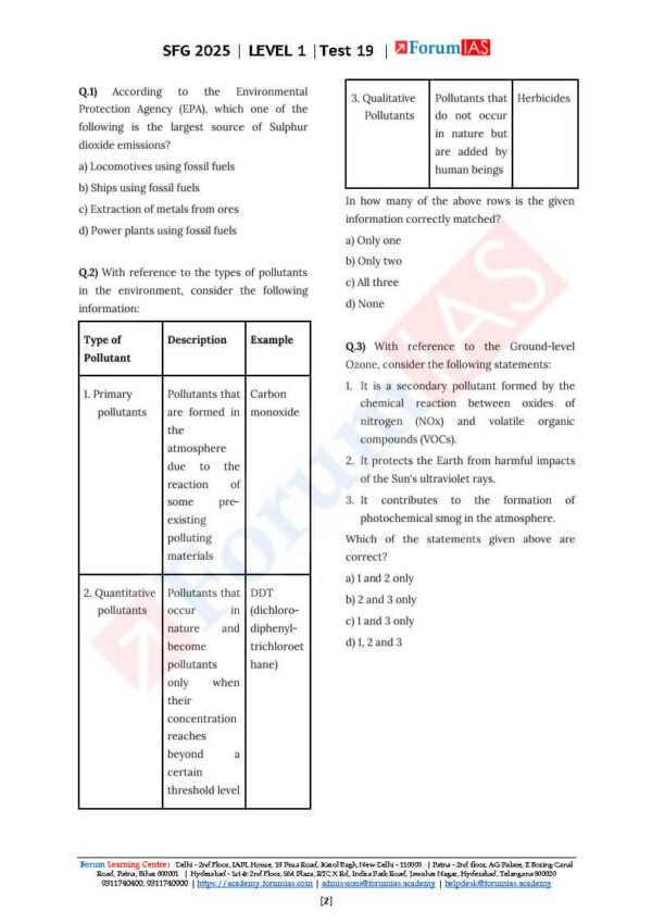 Forum IAS (SFG 2025 [ Level 1 - Test 19 ] Environment - 2) |B&W - Image 3