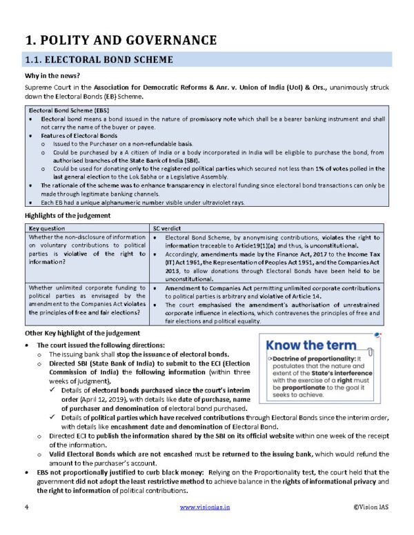 Vision IAS  Monthly Current Affairs February English 2024 | B&W - Image 3