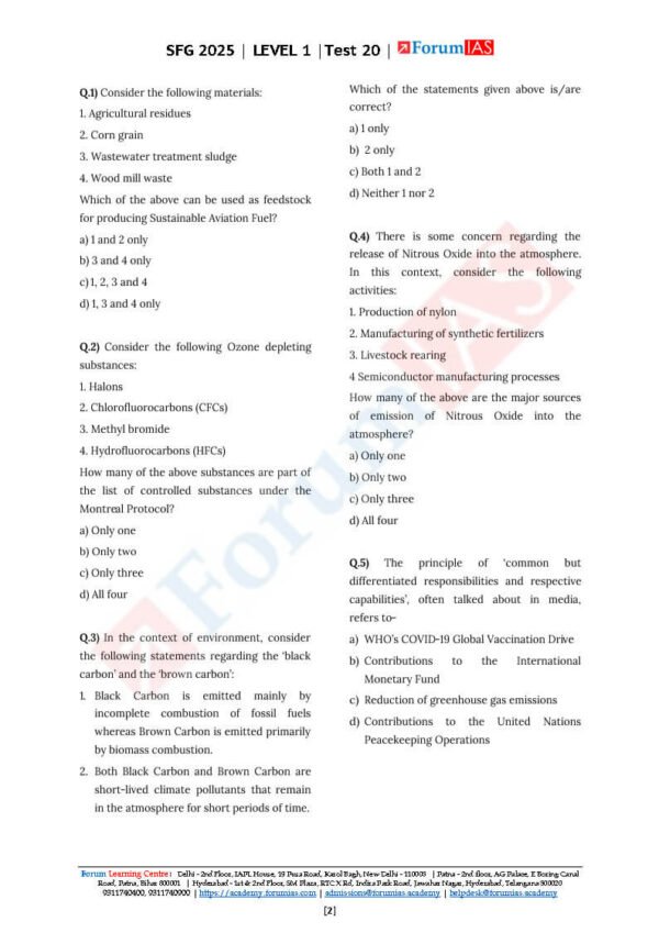 Forum IAS (SFG 2025 [ Level 1 - Test 20 ] Environment - 3) |B&W - Image 3