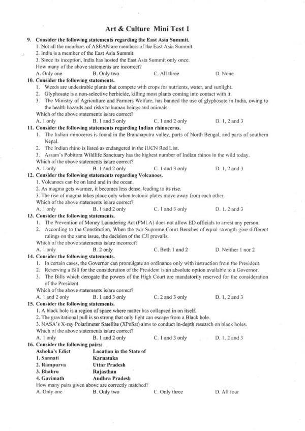 Insights IAS UPSC Prelims Mini Test Series - 29 ENGLISH 2025 |B&W| - Image 3