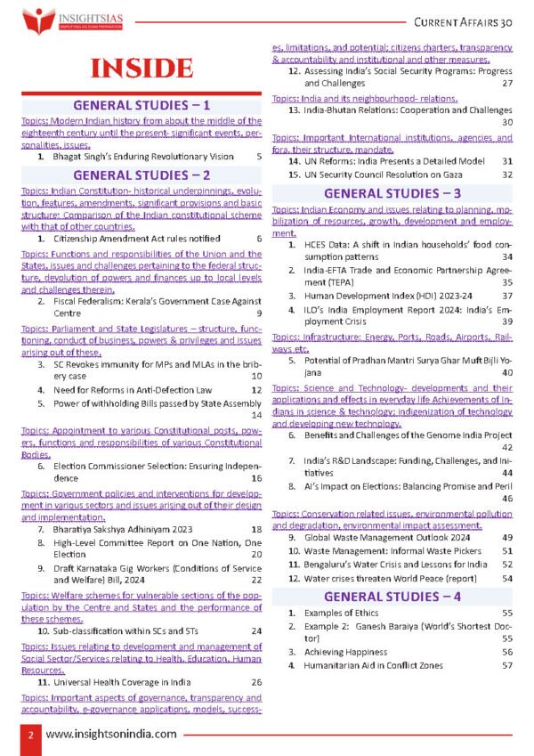 Insights IAS Monthly Current Affairs March English 2024 | B&W - Image 2