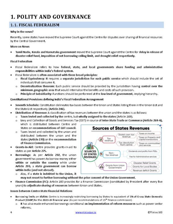 Vision  IAS Monthly Current Affairs April English 2024 | B&W - Image 2