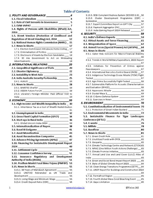Vision  IAS Monthly Current Affairs April English 2024 | B&W - Image 3