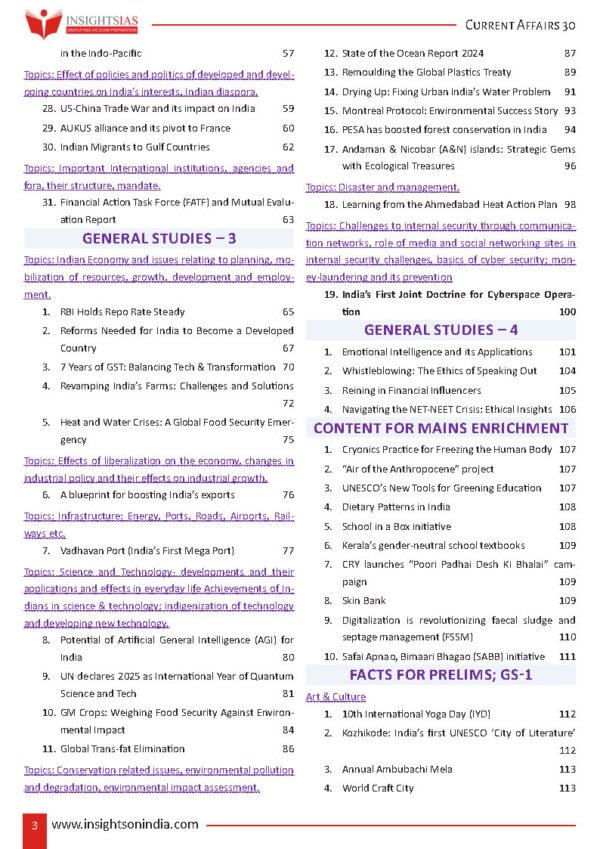 Insights IAS Monthly Current Affairs June English 2024 | B&W - Image 2
