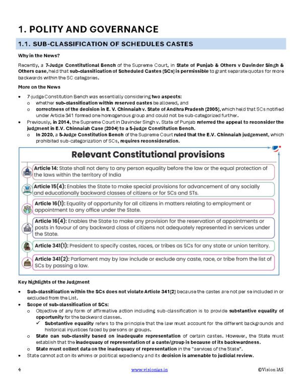Vision  IAS Monthly Current Affairs August English 2024 | B&W - Image 3