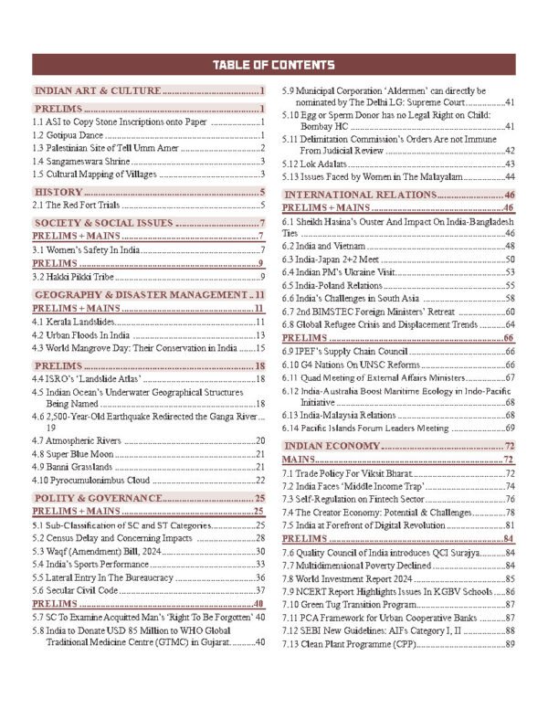 Only IAS Monthly Current Affairs August English 2024 | B&W - Image 2