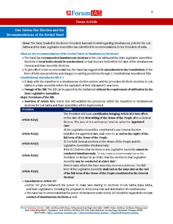 Forum IAS EPIC Monthly Current Affairs March English 2024 | B&W - Image 3