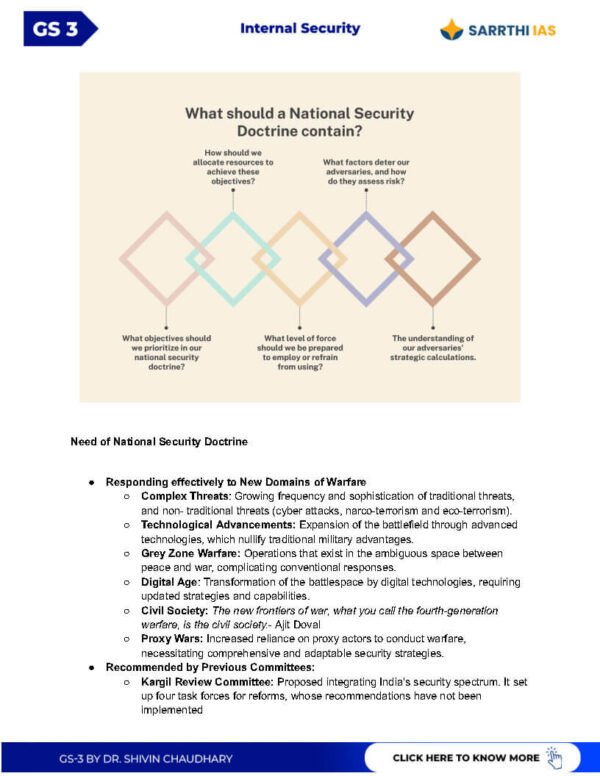 Sarrthi IAS (UPSC CSE  2024/25) GS - 3 {Mains Module} Internal Security |B&W - Image 4