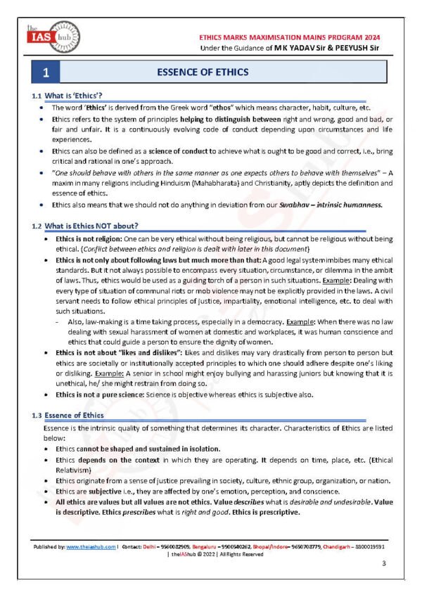 TheIASHub ( Ethics Marks Maximization ) [ Essence, Determinants, Consenquences of Ethics ] |B&W - Image 4