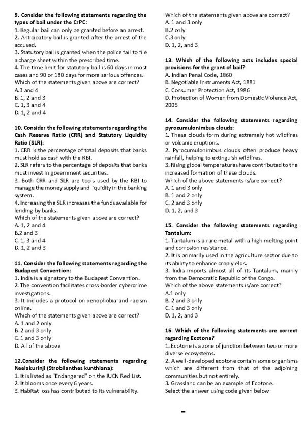 Insights IAS UPSC Prelims Mini Test Series  - 19 ENGLISH 2025 |B&W| - Image 3