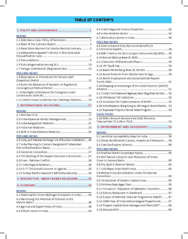 Only IAS Monthly Current Affairs January English 2024 | B&W - Image 2