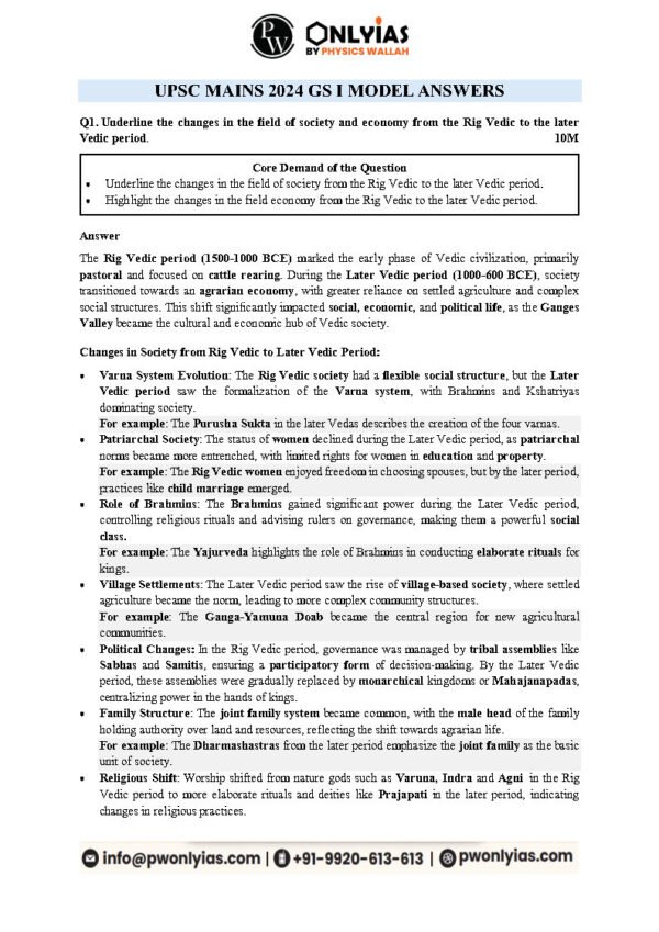 Only IAS (UPSC Mains 2024) [GS I to VI] (Model Answer) |B&W| - Image 3