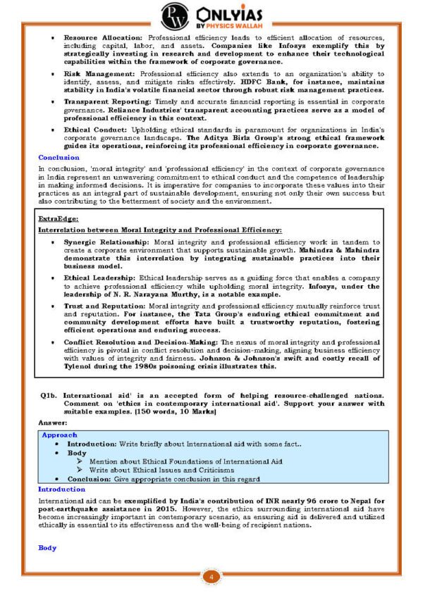 Only IAS Mains Solved PYQs (Civil Services Examination) Previous 11 Year's Question Papers [ GS Studies Paper - 4 ] |B&W - Image 4