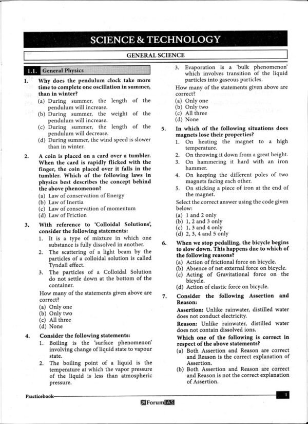 Forum IAS UPSC Prelims Toolkit Practice Series Science Technology And Environment 2024 English | B&W - Image 3