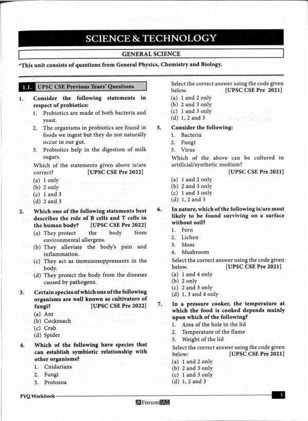Forum IAS UPSC Prelims Toolkit PYQ Science Technology and Environment l 2024 English | B&W - Image 3